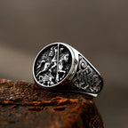 Saint George Amulet Stainless Steel Ring