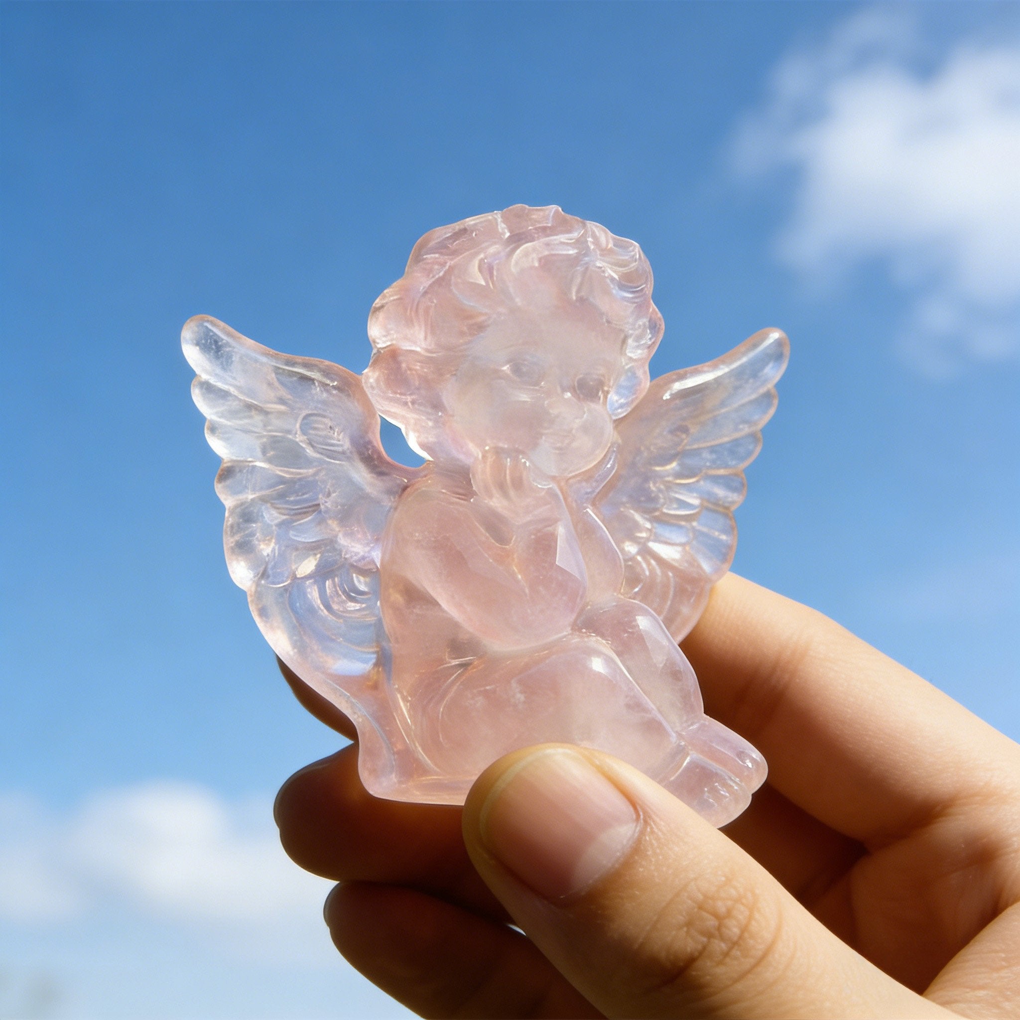 💘2026 Valentine's Hot Sale: Rose Quartz Cupid Pocket Gift🏆
