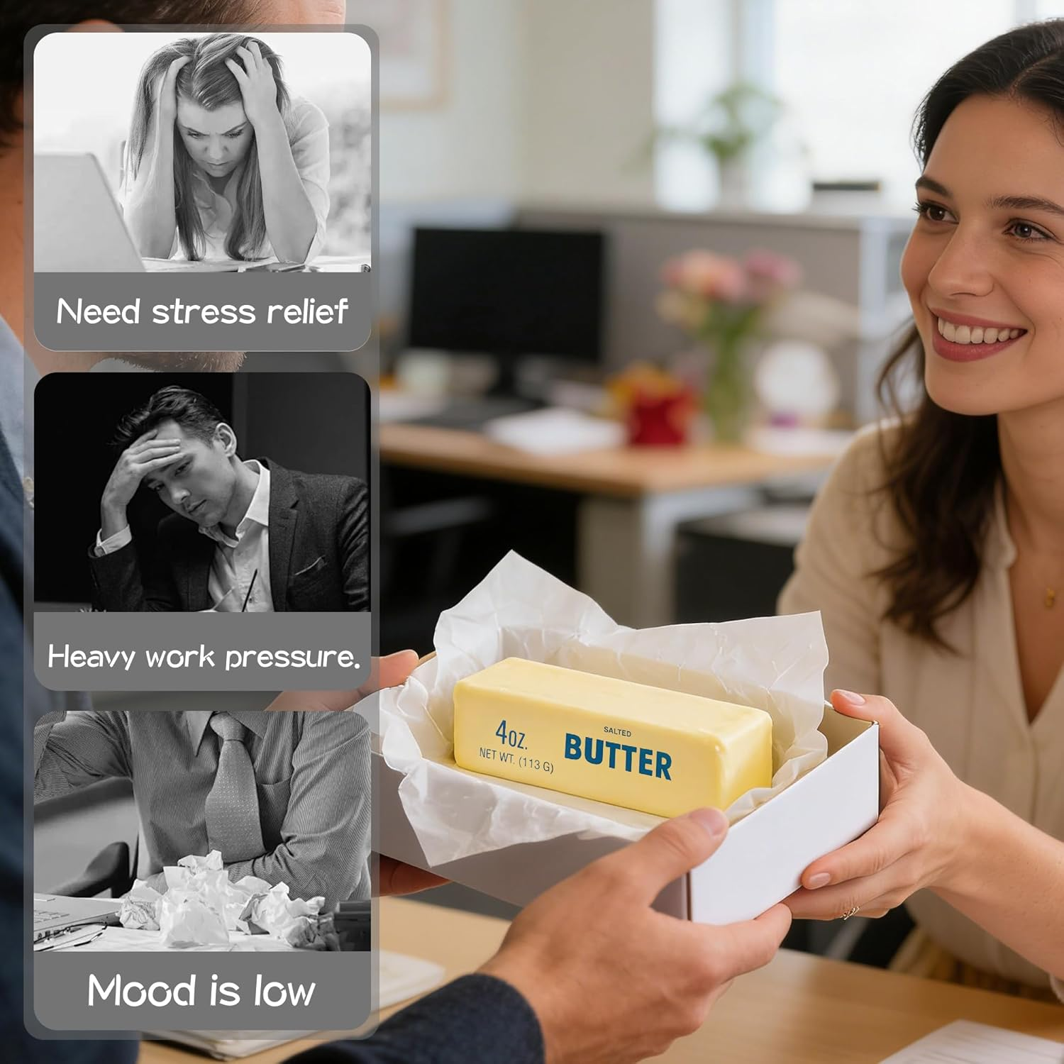 Butter Stick Slow Rising Squishy Toy, 2026 New Soft Realistic Butter Squeeze Ball