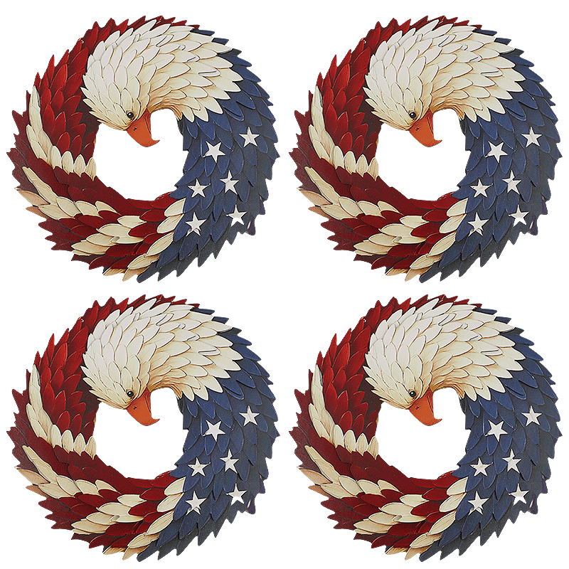 🌟 Patriotic Eagle Wooden Wreath | 4th of July Decor for Christian Homes💋