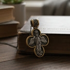 Handcrafted Double-Sided Redemption: Archangel Michael Guardian Cross Pendant