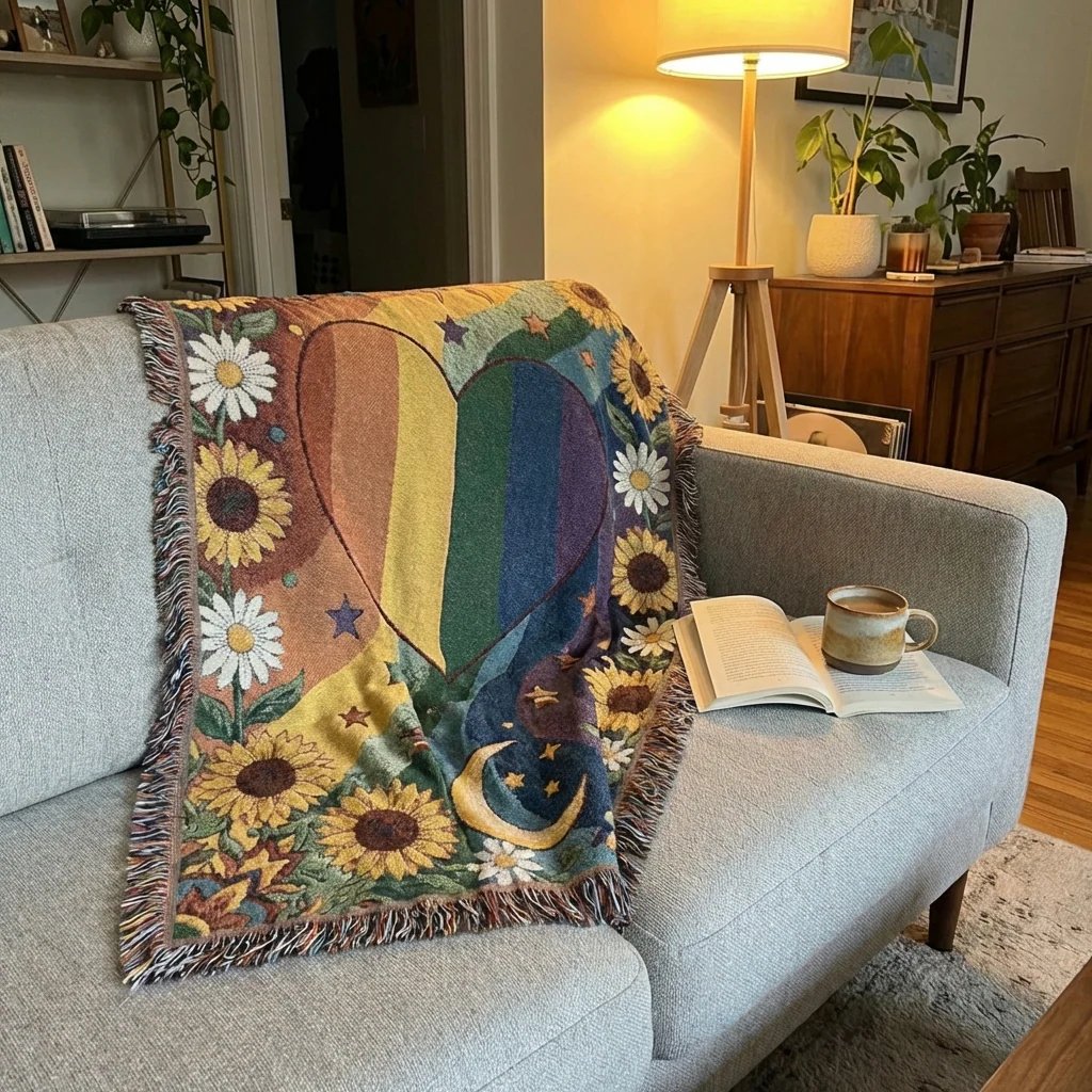 🏳️‍🌈Handmade Woven Pride Blanket | For Belonging, Visibility & Unapologetic Self-Expression