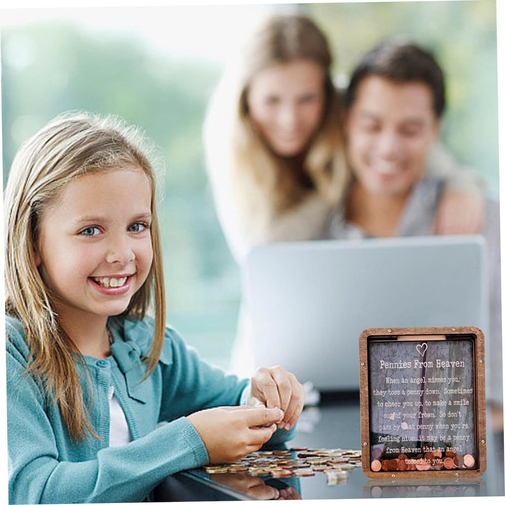 ❤️This Week's Special Price 49% OFF💜Pennies from Heaven Bank Wood Piggy Bank💋