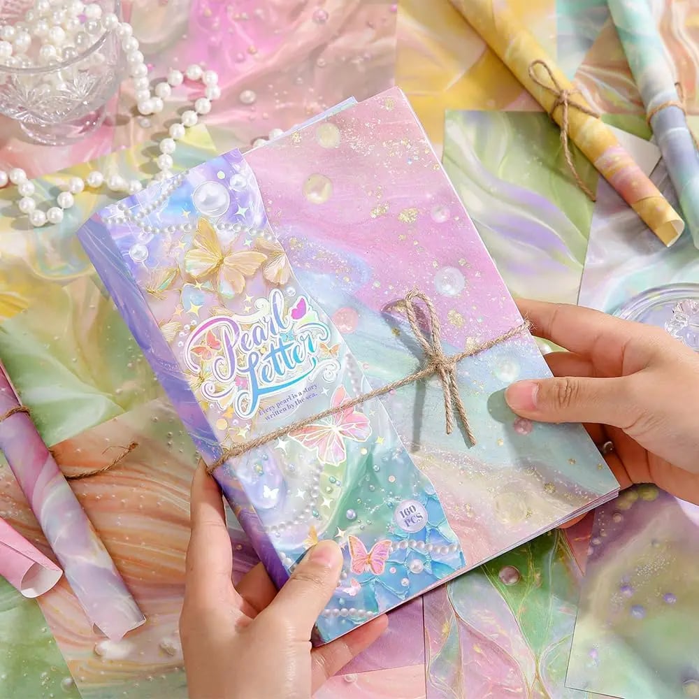 🎁Last Day 49% OFF-🌺160-sheet pearlescent scrapbook paper