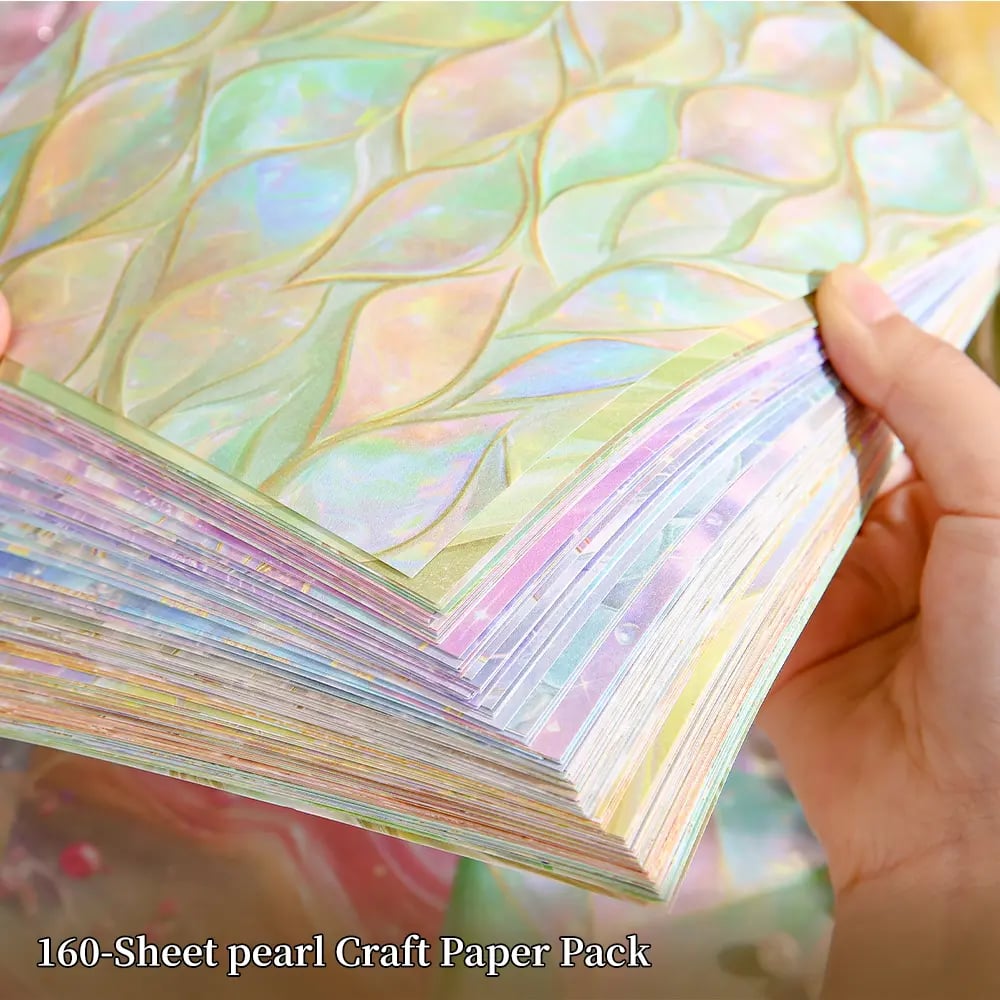 🎁Last Day 49% OFF-🌺160-sheet pearlescent scrapbook paper
