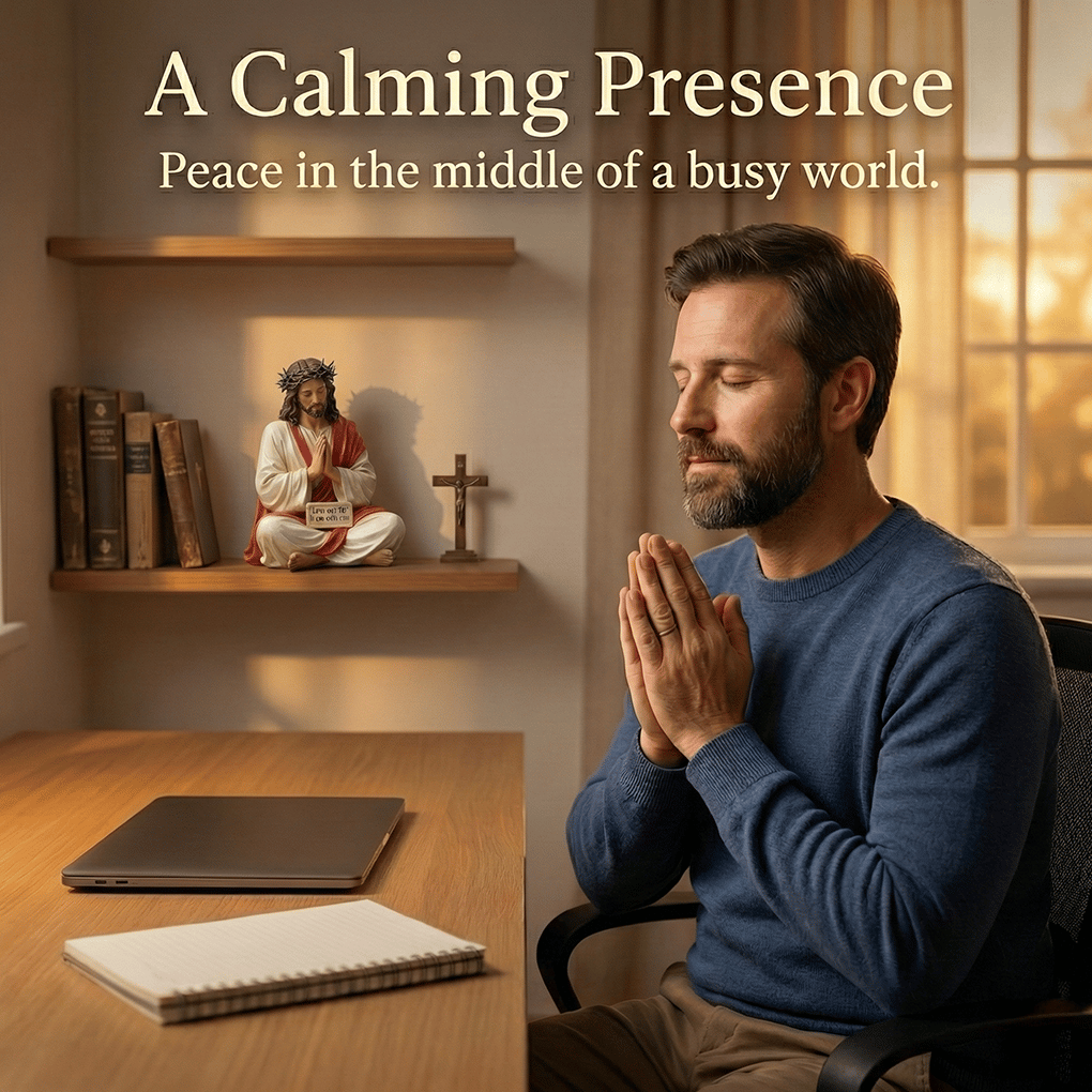 ✝️Peaceful Desk Companions ✨ Handcrafted Jesus & Virgin Mary Figurines🏆
