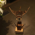 🔥Black Friday Hot Deals Upgraded Version Handmade Wooden Electric Bionic Manta Ray Ornament🏆