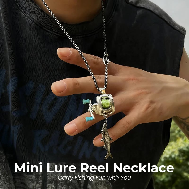 🎁Hot Sale 49% OFF🎣 Mini Fishing Reel Necklace · Take Your Passion Everywhere 🎣