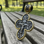 Handcrafted Double-Sided Redemption: Archangel Michael Guardian Cross Pendant