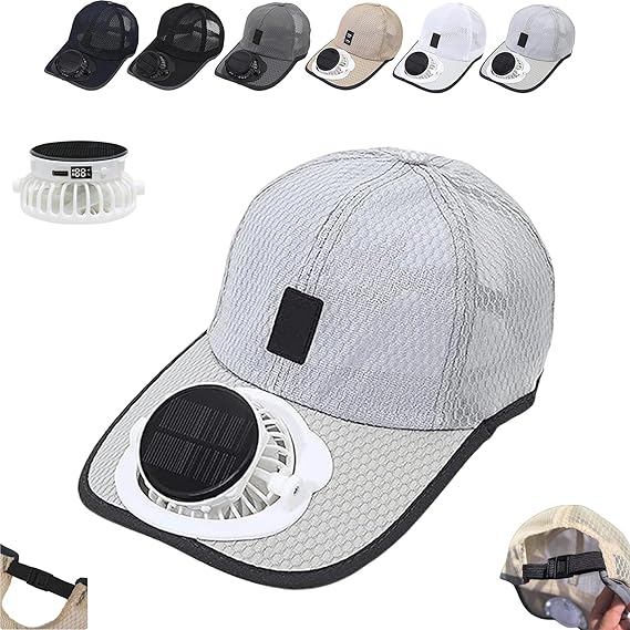 🔥Solar Rechargeable Peak Cap🧢-2026 New Ultralight Solar Fan Sun Hat 🌞