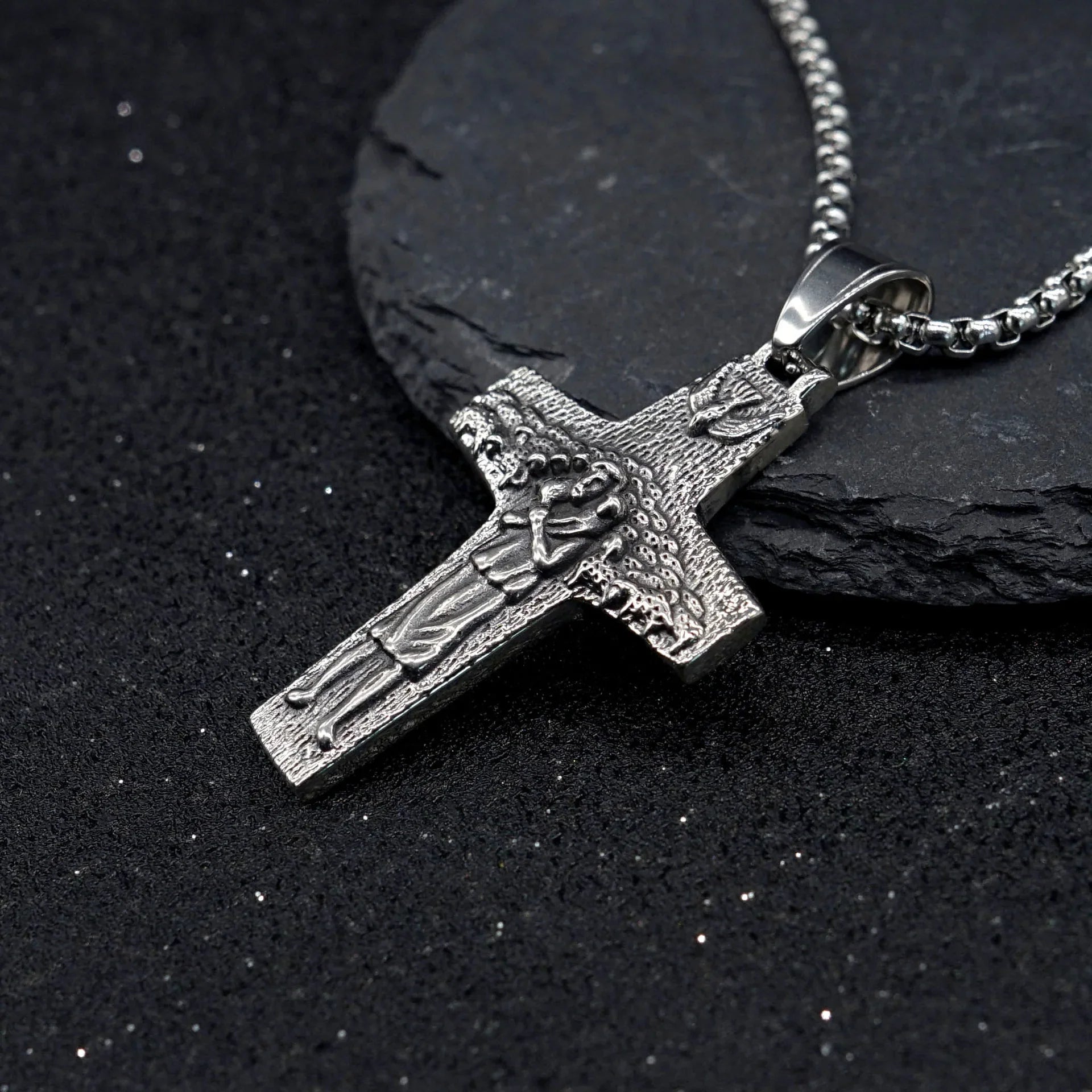 Good Shepherd · Stainless Steel Cross Necklace