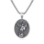 Archangel Saint Michael Medallion Necklace,The Patron Saint of Paratrooper Police Military Paramedic Fireman