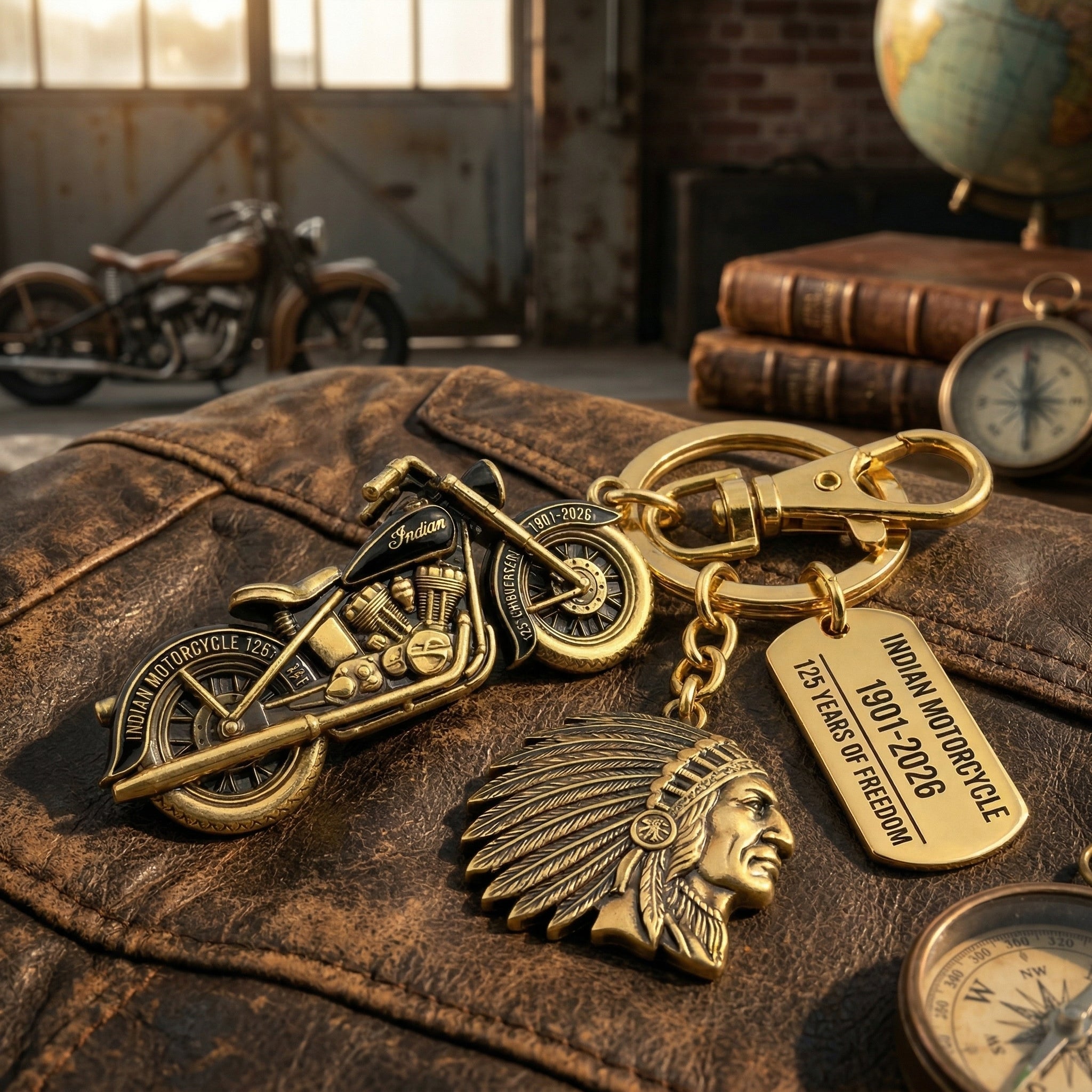 Indian Motorcycle 125th Anniversary Keychain