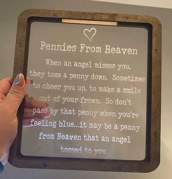 ❤️This Week's Special Price 49% OFF💜Pennies from Heaven Bank Wood Piggy Bank💋