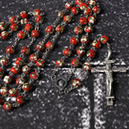 【Red Enamel Sacrifice】S925K Silver Rosary · Decoding Faith
