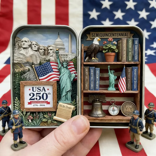 ❤️🗽USA 250th Anniversary Pocket Diorama Tin