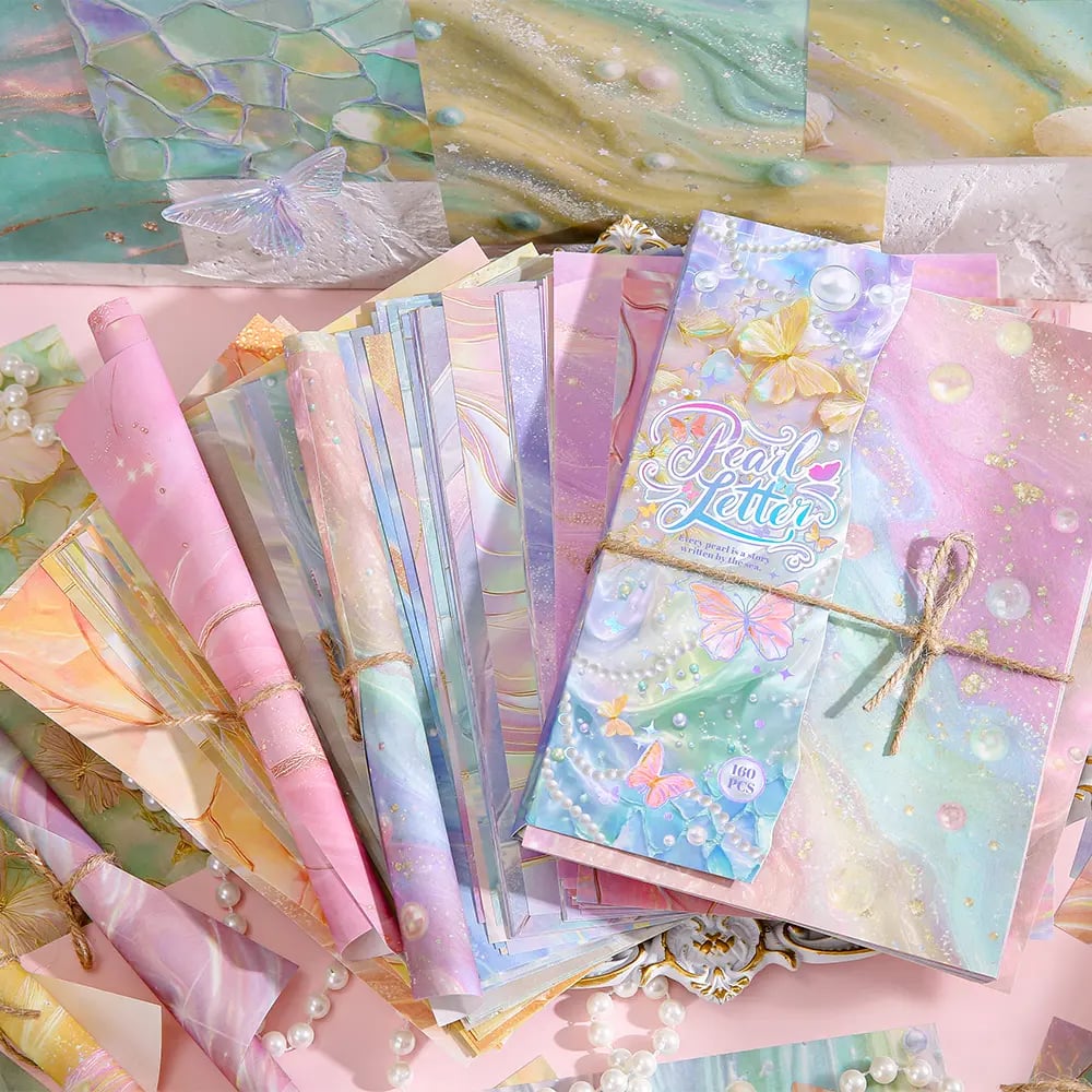 🎁Last Day 49% OFF-🌺160-sheet pearlescent scrapbook paper