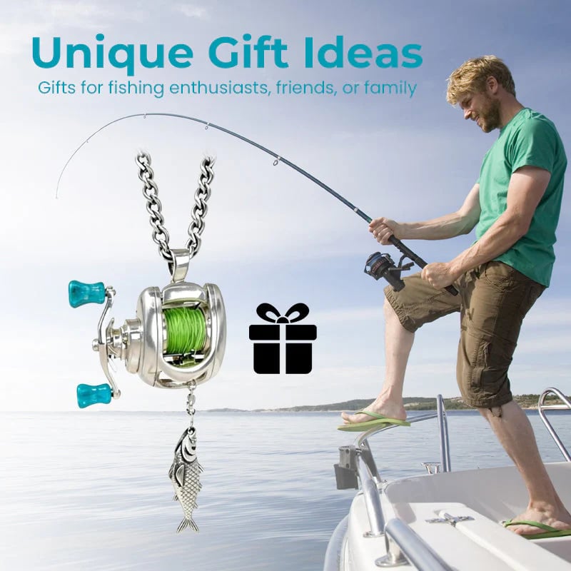 🎁Hot Sale 49% OFF🎣 Mini Fishing Reel Necklace · Take Your Passion Everywhere 🎣