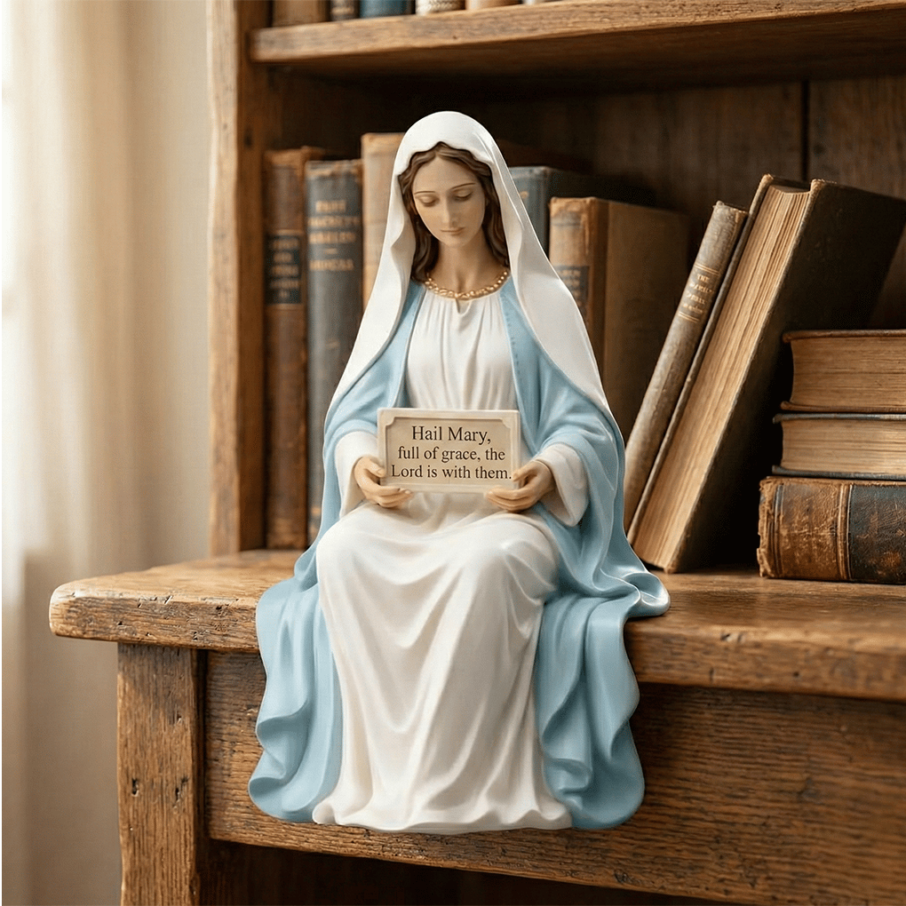 ✝️Peaceful Desk Companions ✨ Handcrafted Jesus & Virgin Mary Figurines🏆