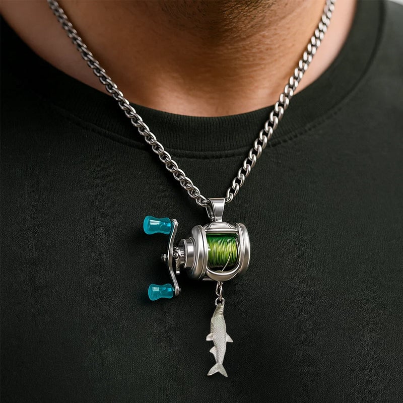 🎁Hot Sale 49% OFF🎣 Mini Fishing Reel Necklace · Take Your Passion Everywhere 🎣