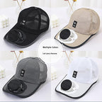 🔥Solar Rechargeable Peak Cap🧢-2026 New Ultralight Solar Fan Sun Hat 🌞