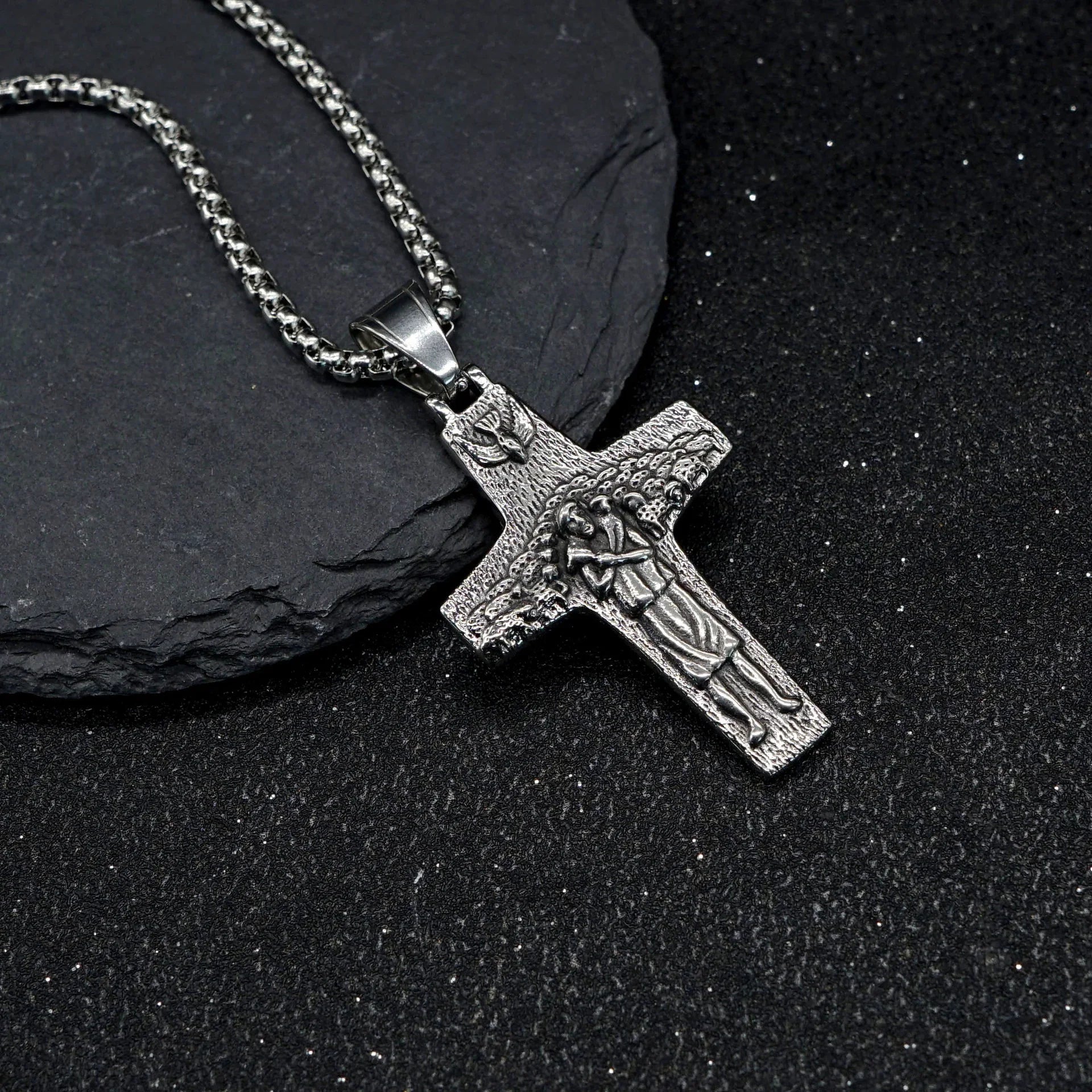 Good Shepherd · Stainless Steel Cross Necklace