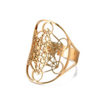 Metatron's Cube Ring Archangel Protection Women Ring Stainless Steel Jewelry