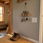 Small Mountain Wood Key Holder with 3 Assorted Climbing Keychain Bundle