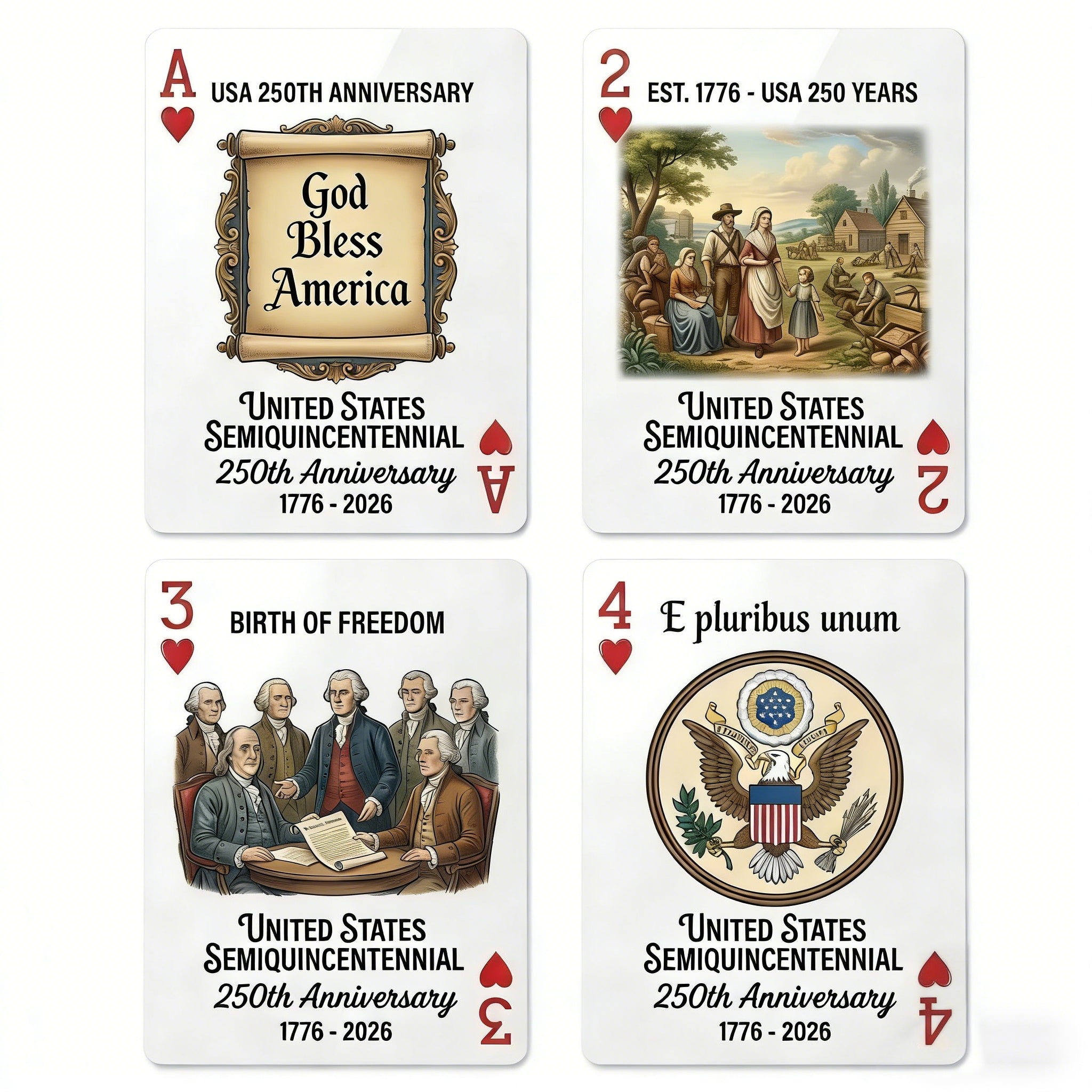 🦅🃏USA 250th Anniversary Commemorative Playing Cards