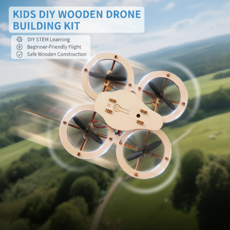 🎁🔥Last day sale 50% OFF🔥🧩Build Your Own Drone! Kids Love This DIY Wooden Kit 🚁