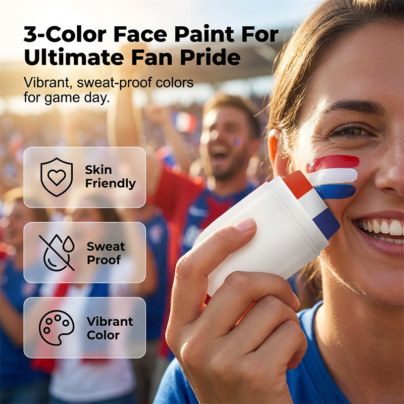 3 Color Flag Face Paint Stick for World Cup